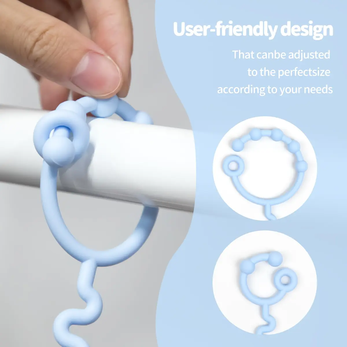 Toy Straps, Pacifier Holder Clip with Self-Adjusting Bayonet | Food-Grade Silicone, BPA-Free, 3 Pack - view 6