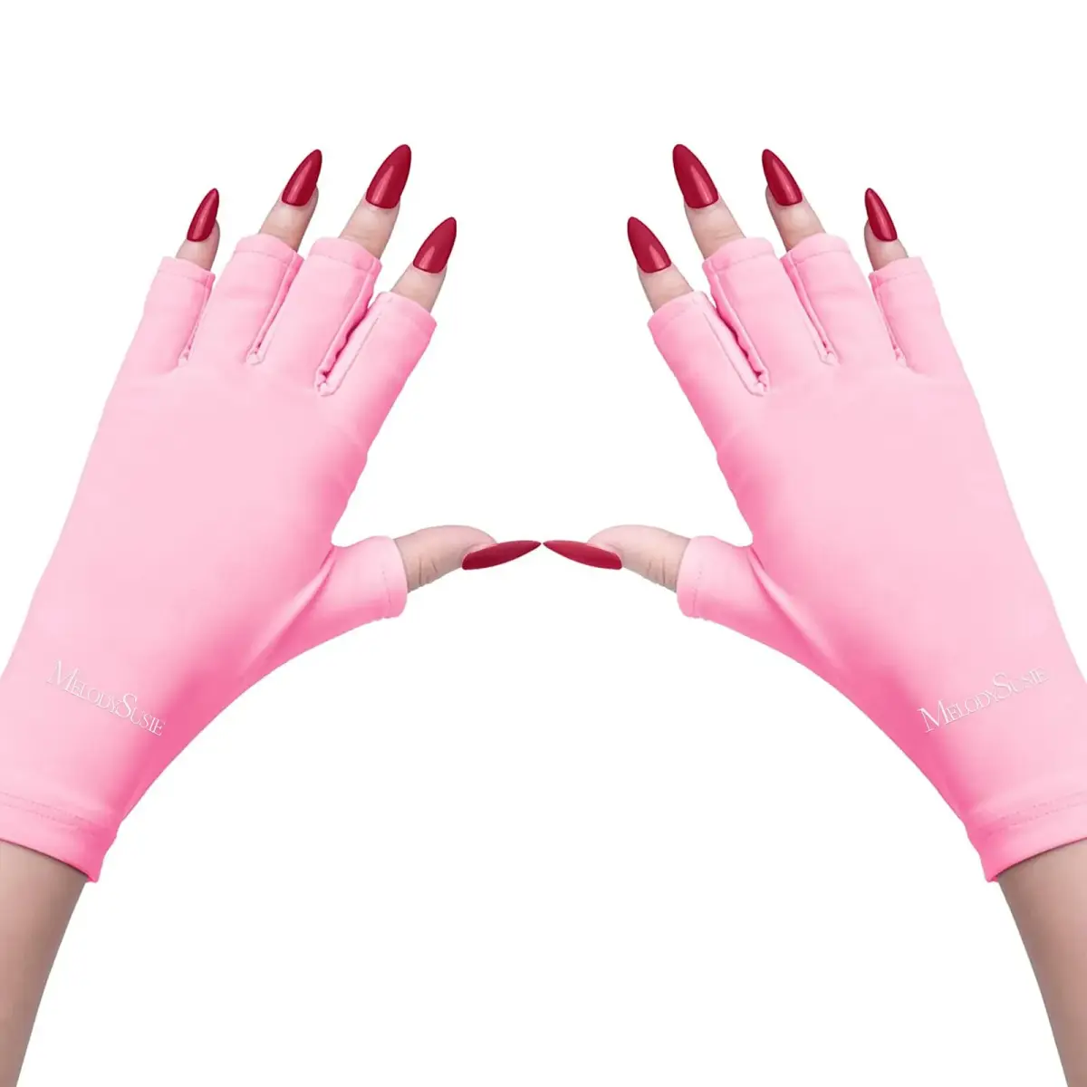 MelodySusie Premium Fingerless UV Protection Gloves for Gel Manicures | UPF 50+ Blocks 99% UV Rays - main product image