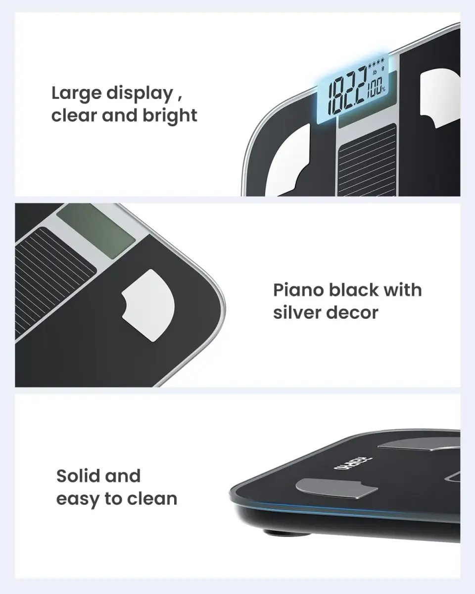 RENPHO Elis Solar 1 Smart Scale 180kg (400lb) | Accurate Body Composition Tracking - view 7