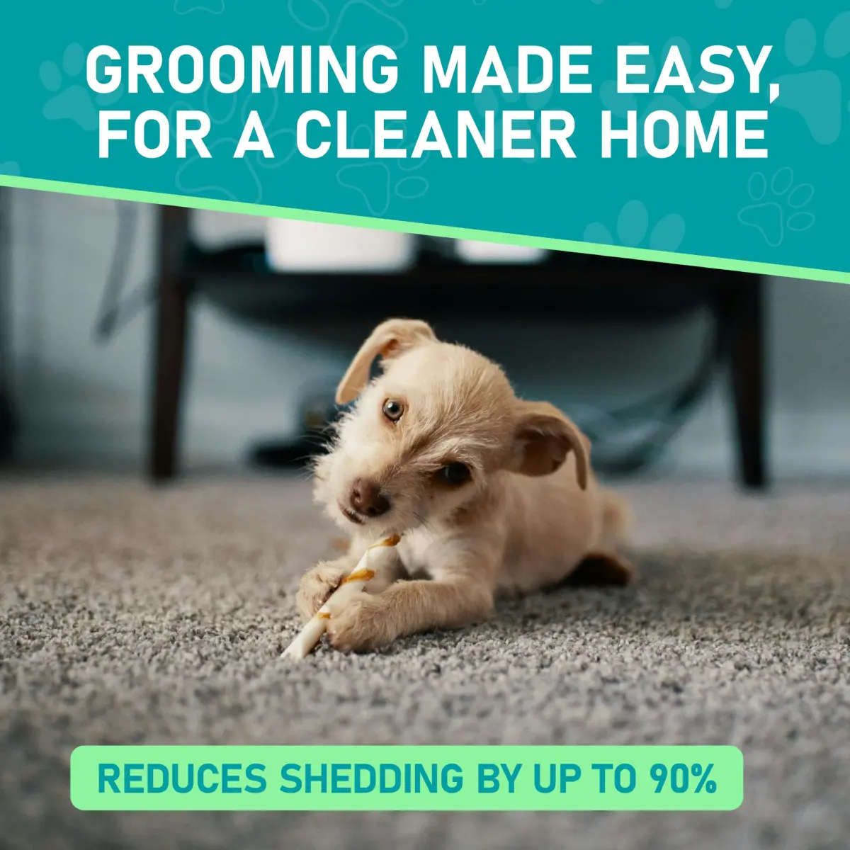 Maxpower Planet Double Sided Shedding & Dematting Undercoat Rake for Dogs & Cats, Extra Wide Grooming Brush, 11.8cm (4.6in) Wide, Turquoise - view 6