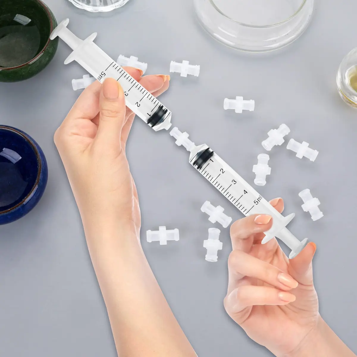 Abeillo 20 Pcs Luer Lock Syringe Adaptor Set - Female to Female Luer Connectors | For Gas & Liquid Media - view 3