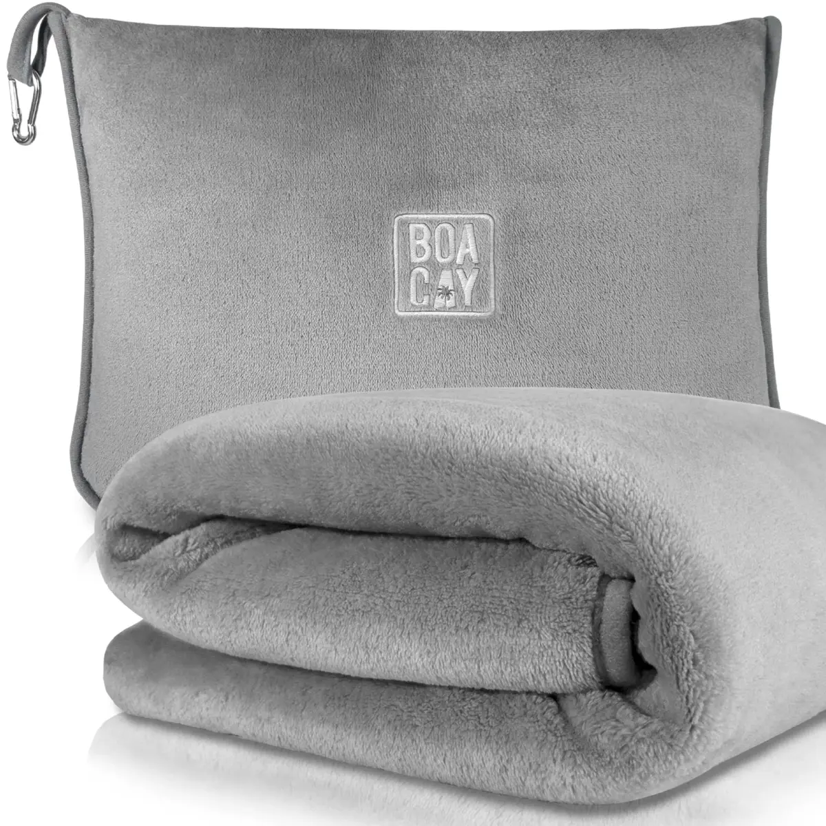 BOACAY Soft & Warm Travel Blanket Pillow 160cm x 100cm | Micro Plush Fleece for Airplane & Car - main product image