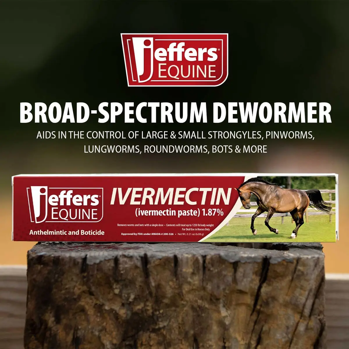 Jeffers Ivermectin Dewormer for Horses 6 Pack | Apple Flavored Broad Spectrum Paste - view 4