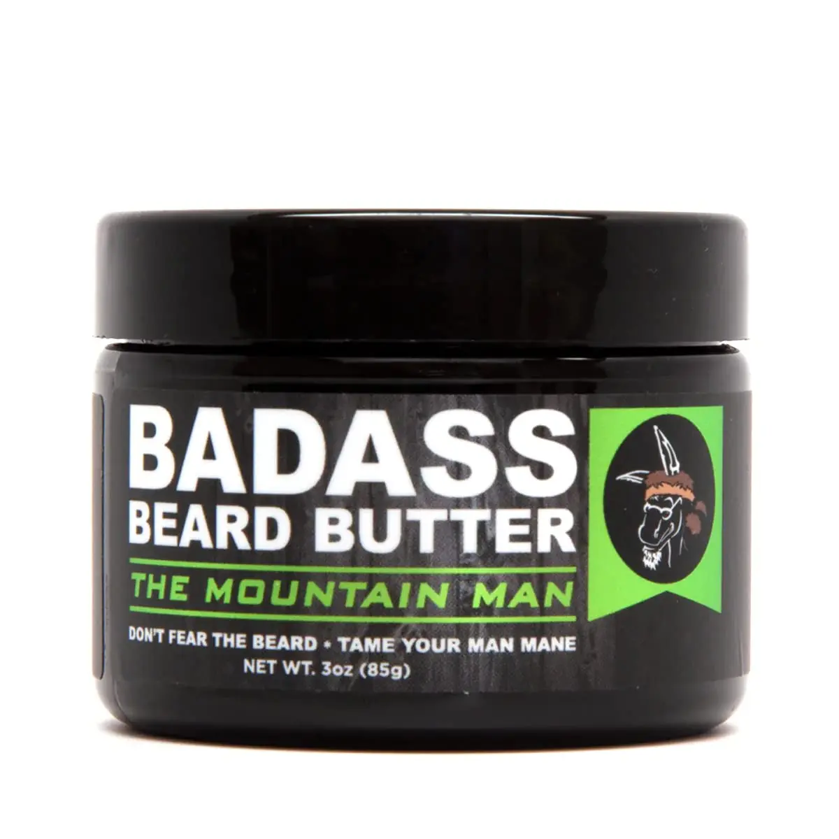 Badass Beard Care Beard Butter For Men - THE MOUNTAIN MAN, 3 oz - Natural Ingredients for Healthy, Soft, Itch-Free Beard & Mustache - main product image