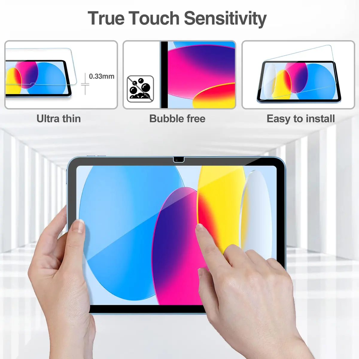 ProCase 2 Pcs Tempered Glass Screen Protector for iPad 11-inch 11th Gen (2025) & 10.9-inch 10th Gen (2022) | 9H Hardness, HD Clear - view 4