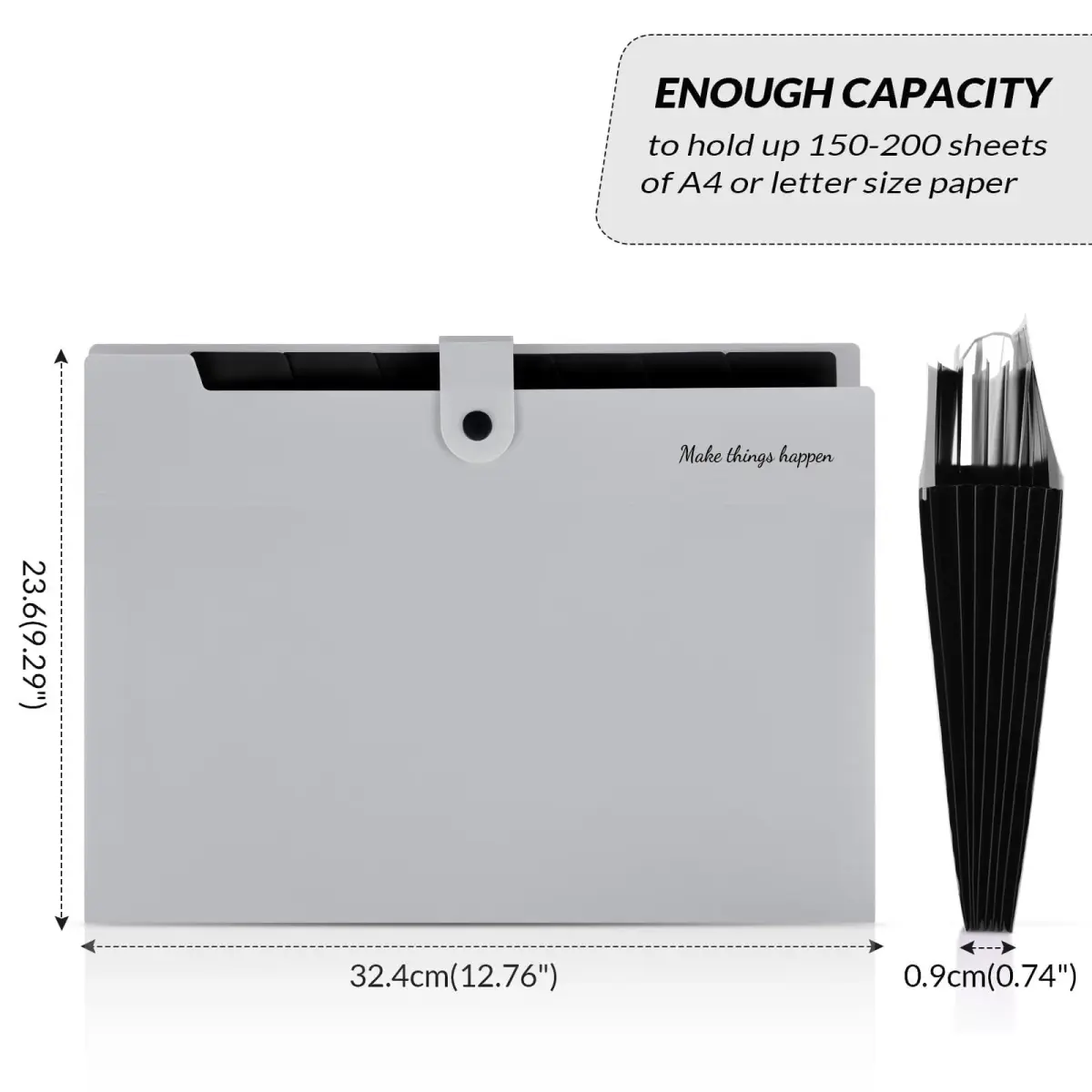 SKYDUE Accordion File Organizer 8 Pockets 32.5 cm (12.8 in) | Portable Document Paper Organizer for Office, School, Home - view 5