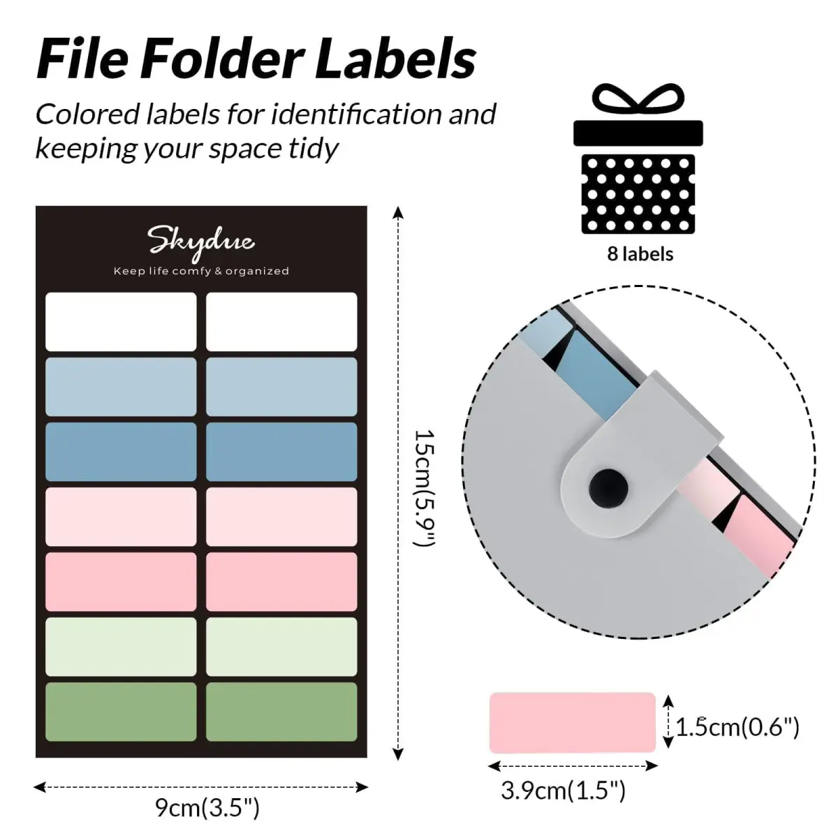SKYDUE Accordion File Organizer 8 Pockets 32.5 cm (12.8 in) | Portable Document Paper Organizer for Office, School, Home - view 4