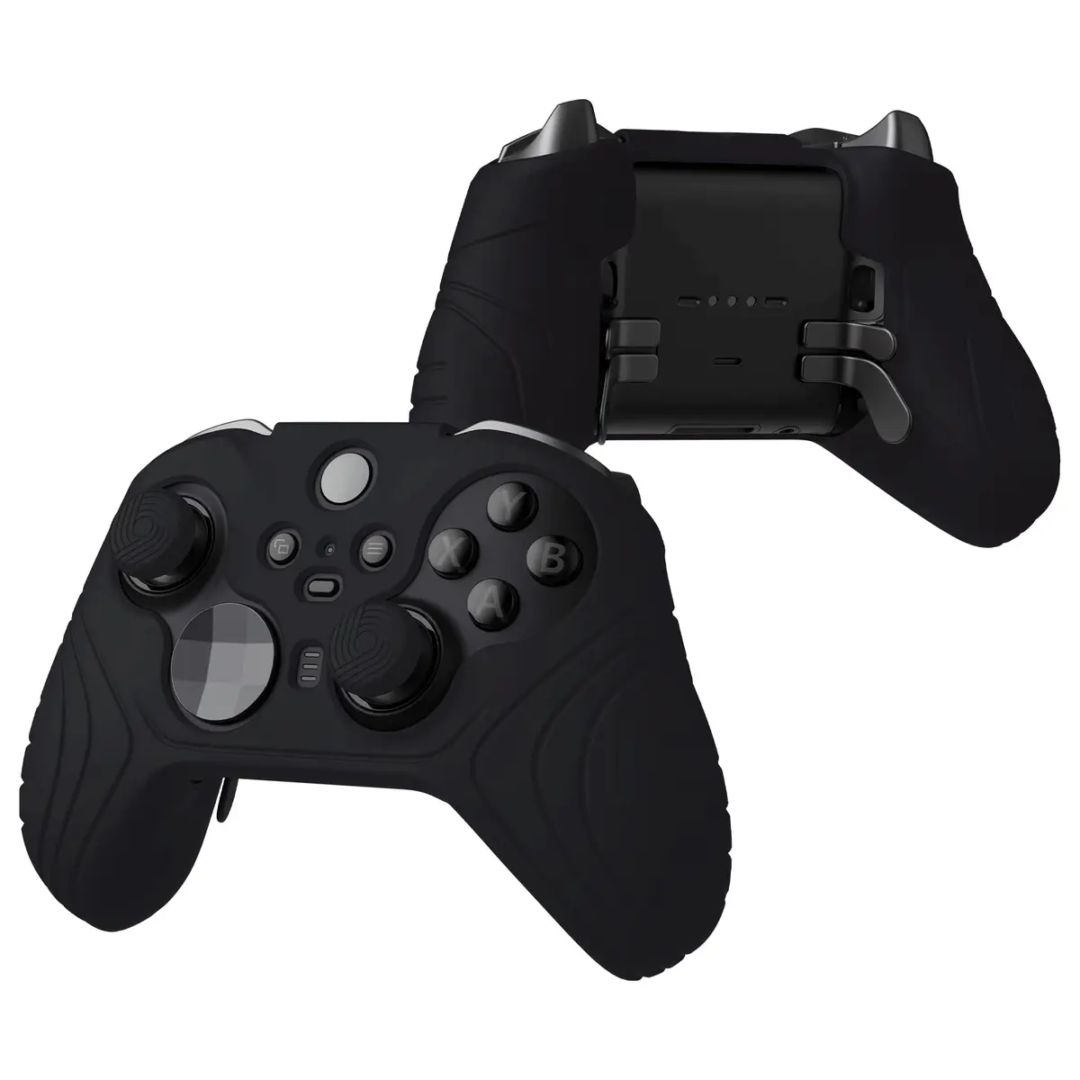 PlayVital Samurai Edition Anti Slip Silicone Case Cover for Xbox Elite Series 2 & Core Controllers with Thumb Grips - Black (1 pc) - view 6