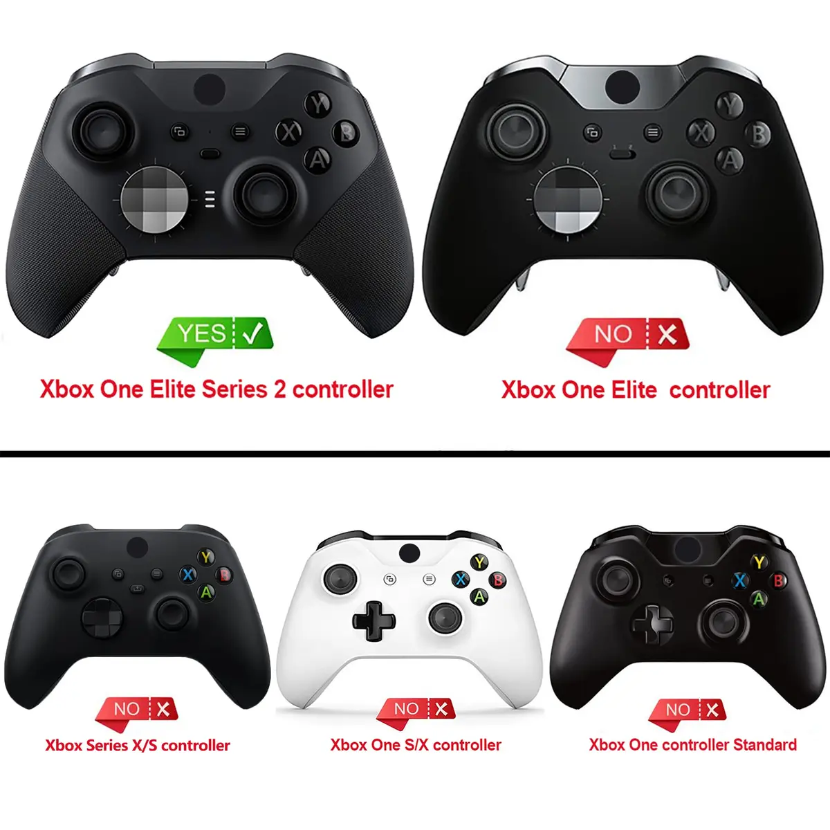 PlayVital Samurai Edition Anti Slip Silicone Case Cover for Xbox Elite Series 2 & Core Controllers with Thumb Grips - Black (1 pc) - view 2