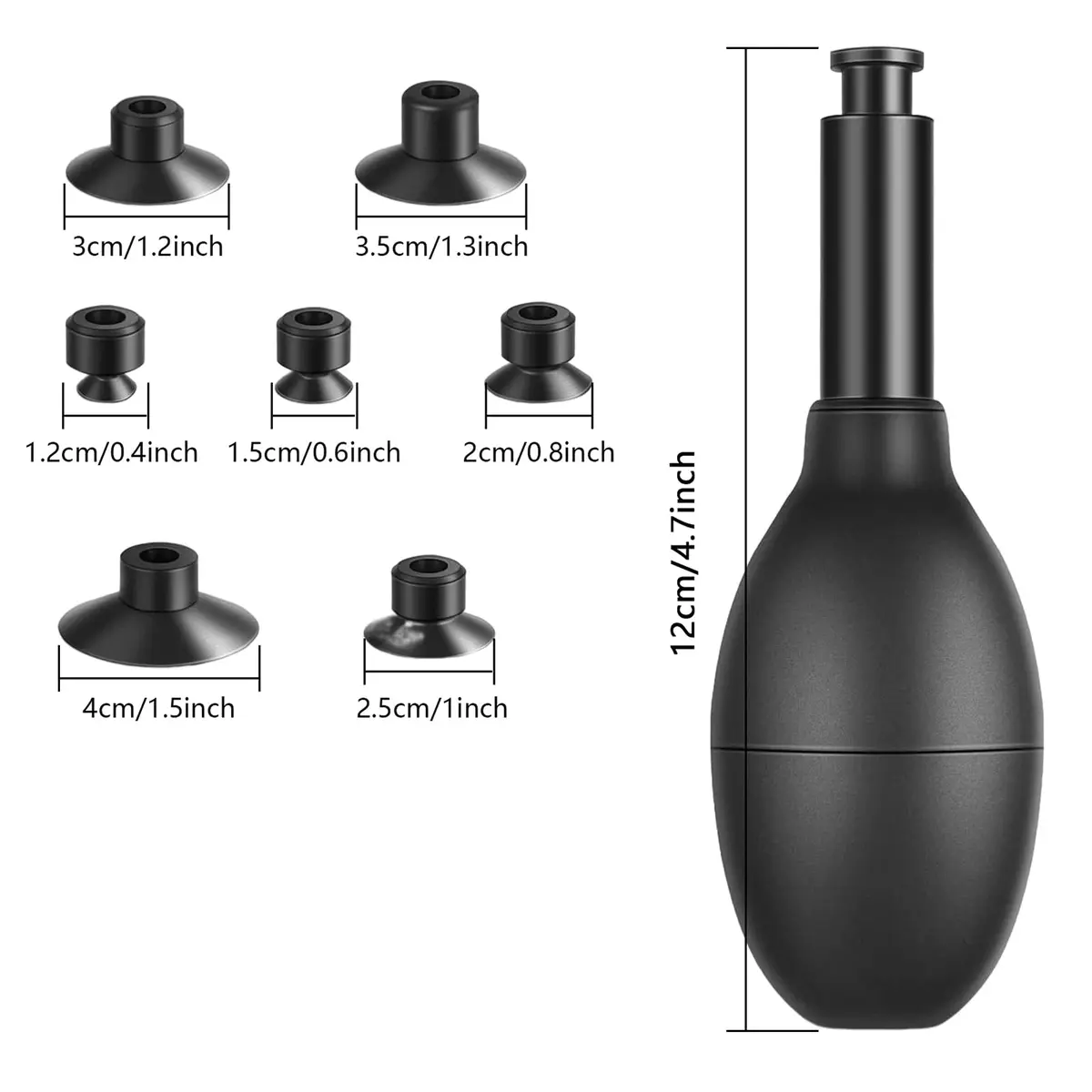 EastVita Lens Sucker Kit 8-in-1 with 7 Interchangeable Suction Cups | Strong Suction Manual Vacuum Suction Pen - view 2