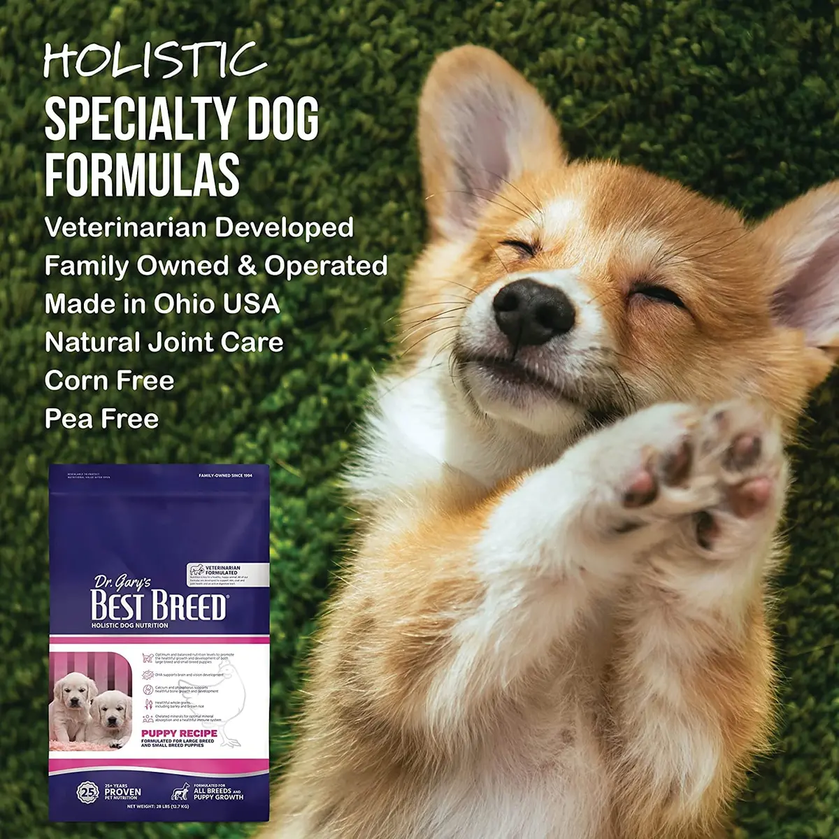 Best Breed Dr. Gary's Puppy Recipe – Veterinarian-Formulated Puppy Food with DHA & EPA, Chicken & Fish, All Breeds (13 lb Bag) - view 4