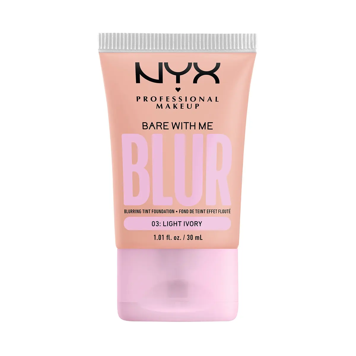 NYX PROFESSIONAL MAKEUP Bare With Me Blur Tint Foundation Light Ivory 30ml (1.01 Fl Oz) | Matte Blurred Finish - main product image