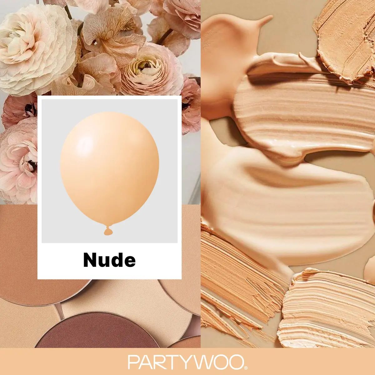 PartyWoo Nude Balloons 140pcs Apricot Boho Fall Color Assorted Sizes | 18 12 10 5 Inch - view 2