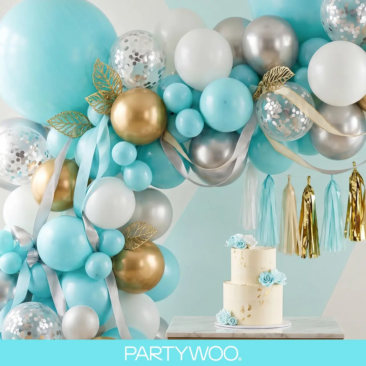 PartyWoo Teal Balloons 140 Count (Pack of 1) | Assorted Colors for Parties - view 8
