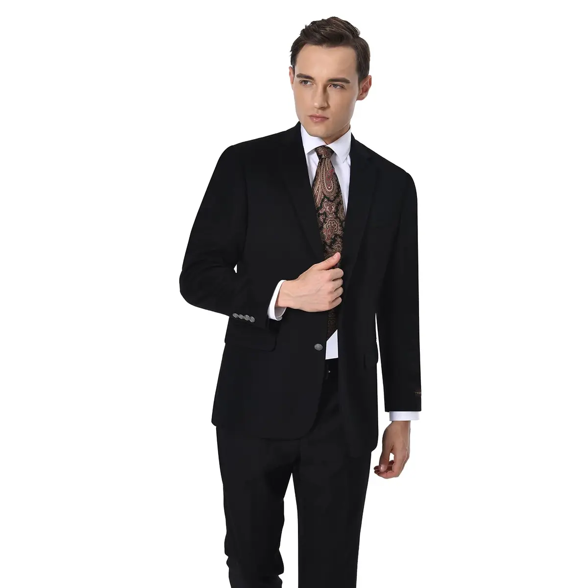 Teemlanny Men's Wool Blend Sport Coat Classic Fit 2-Button Blazer | Suitable for Business & Formal Wear - view 3