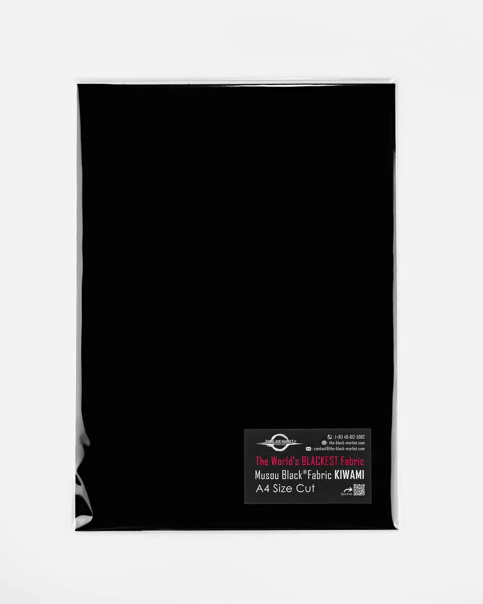 The Black Market Musou Black Fabric KIWAMI Backcoated A4 | World's Blackest Fabric for Photography & Art - main product image