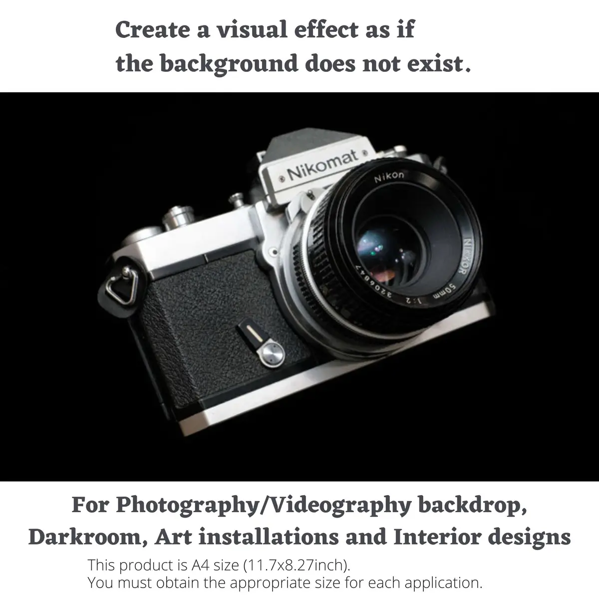 The Black Market Musou Black Fabric KIWAMI Backcoated A4 | World's Blackest Fabric for Photography & Art - view 3