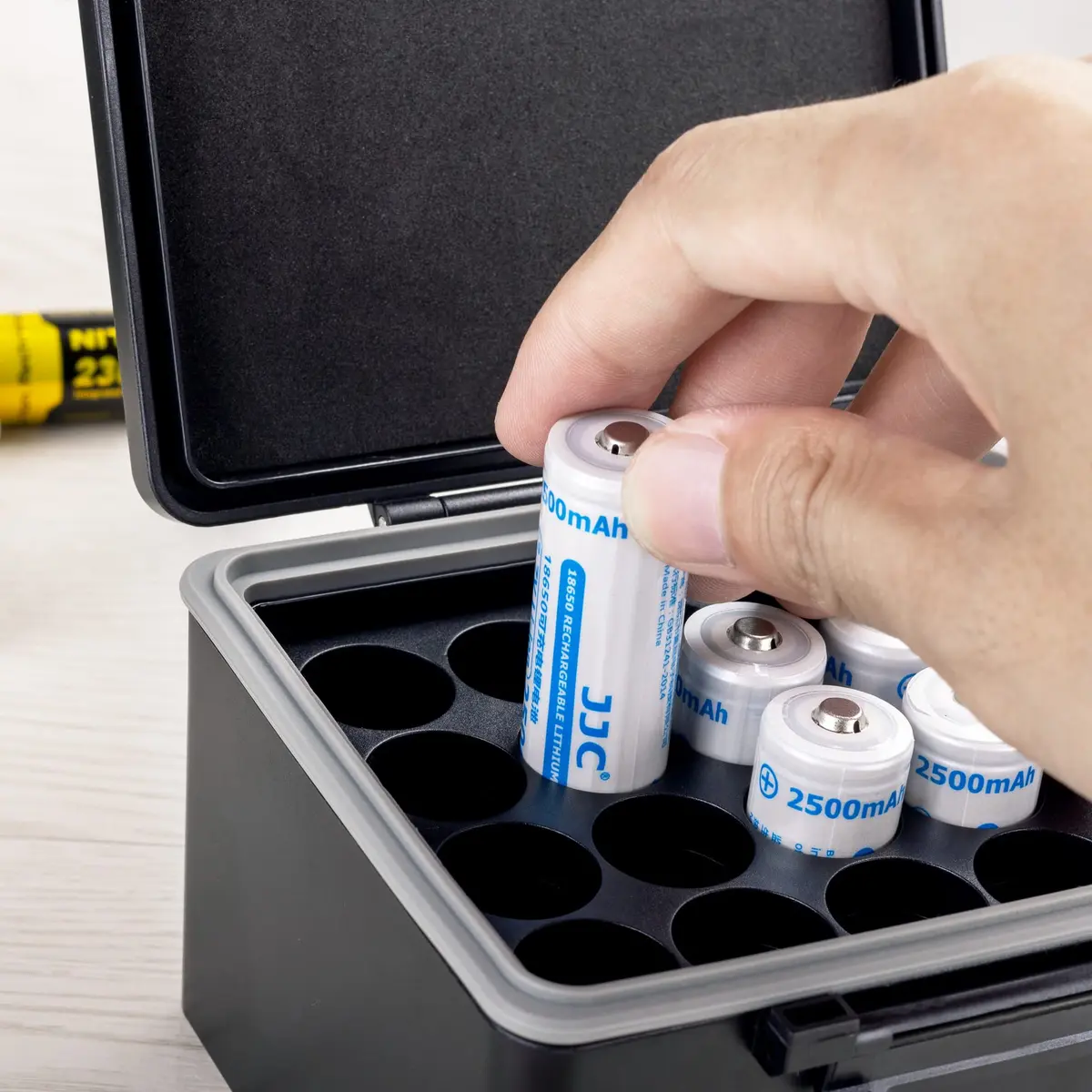 JJC 20 Slots 18650 Battery Storage Case Holder Container Box | Water-Resistant, Shockproof, Pressureproof - view 3