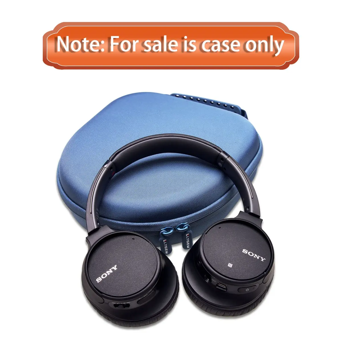 L LTGEM Case for Sony WH-CH720N/WH-CH520 Noise Canceling Wireless Headphones Blue | Hard Travel Cover - view 2