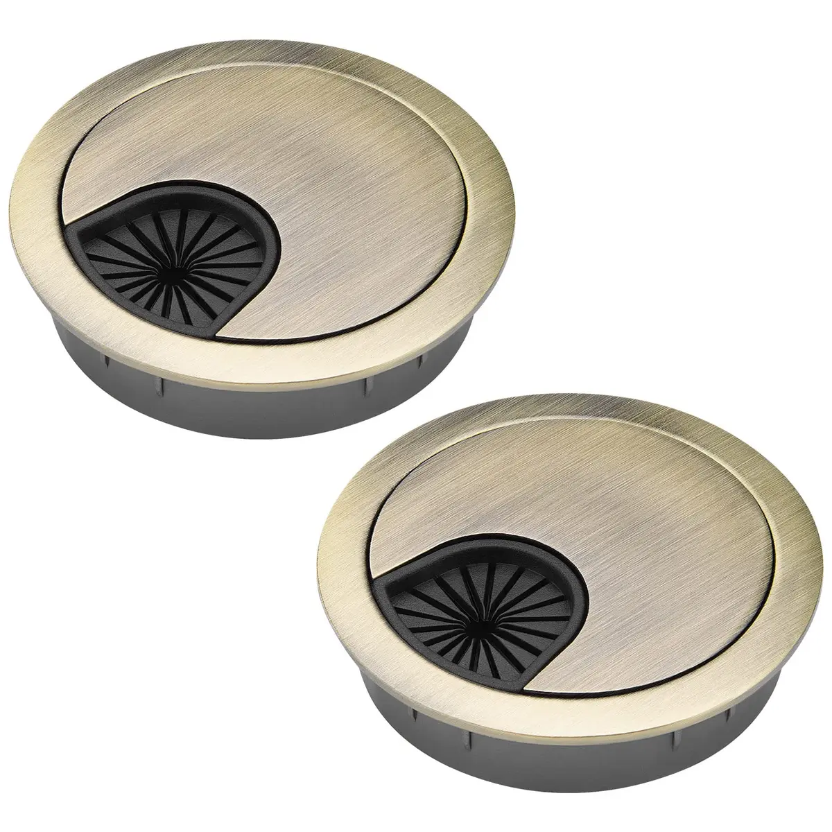 Petutu Desk Grommet 2 Inch Metal Cable Grommet Bronze 2 Pack | Space-Saving Cable Organizer - view 8