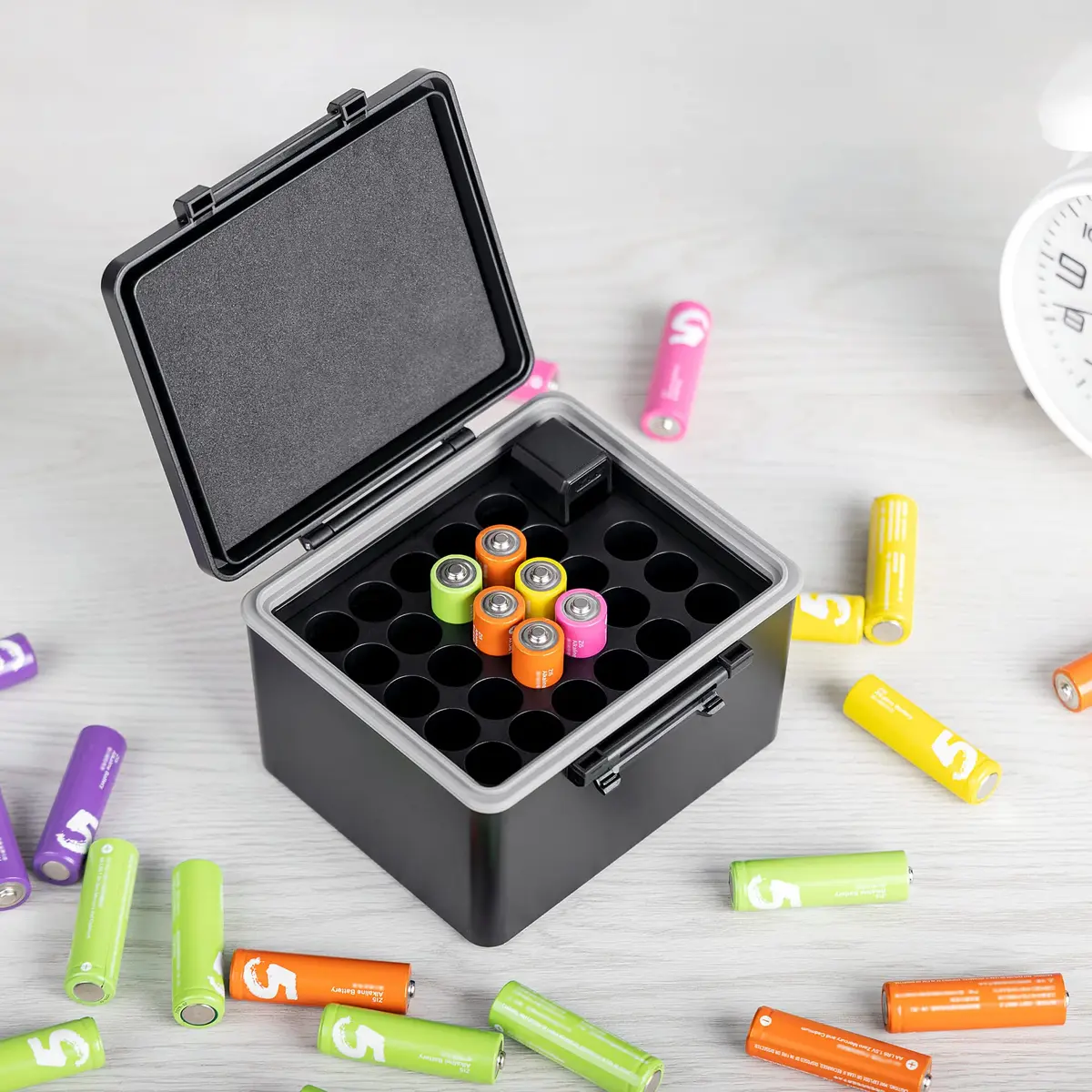 JJC AA Battery Case for 28x AA Batteries with Detachable Tester | Organizes and Protects - view 9