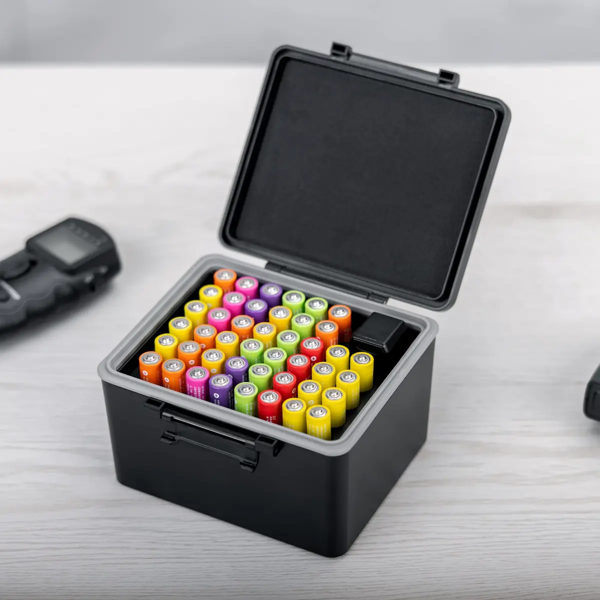 JJC AAA Battery Hard Case with Tester for 44 AAA Batteries | Organizes & Protects - view 8