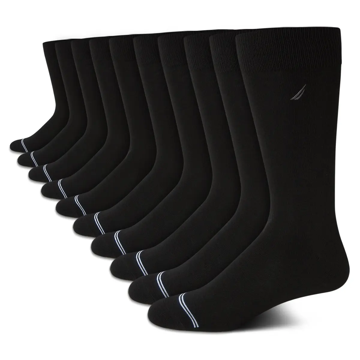 Nautica Men's Dress Socks Business Formal Comfort Stretch Crew Socks 10 Pack | 2.27 kg (5 lb) | Moisture-Wicking & Breathable - main product image