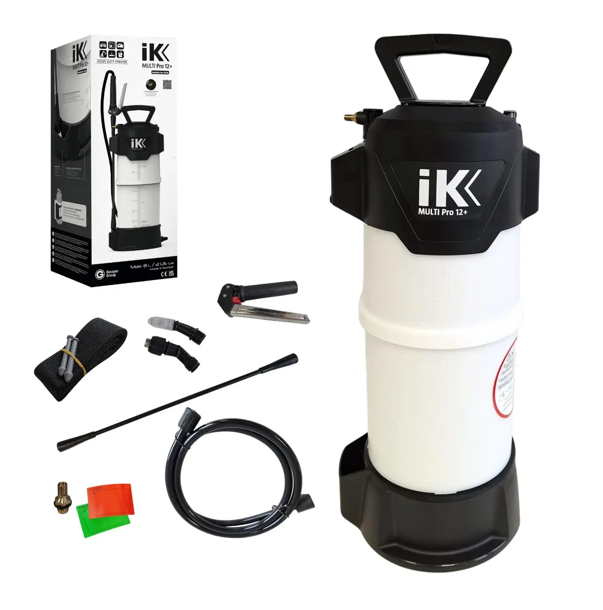 IK Multi Pro 12+ Heavy-Duty Sprayer with Air Compressor Connector | 2 gal Chemical-Resistant Pump - main product image