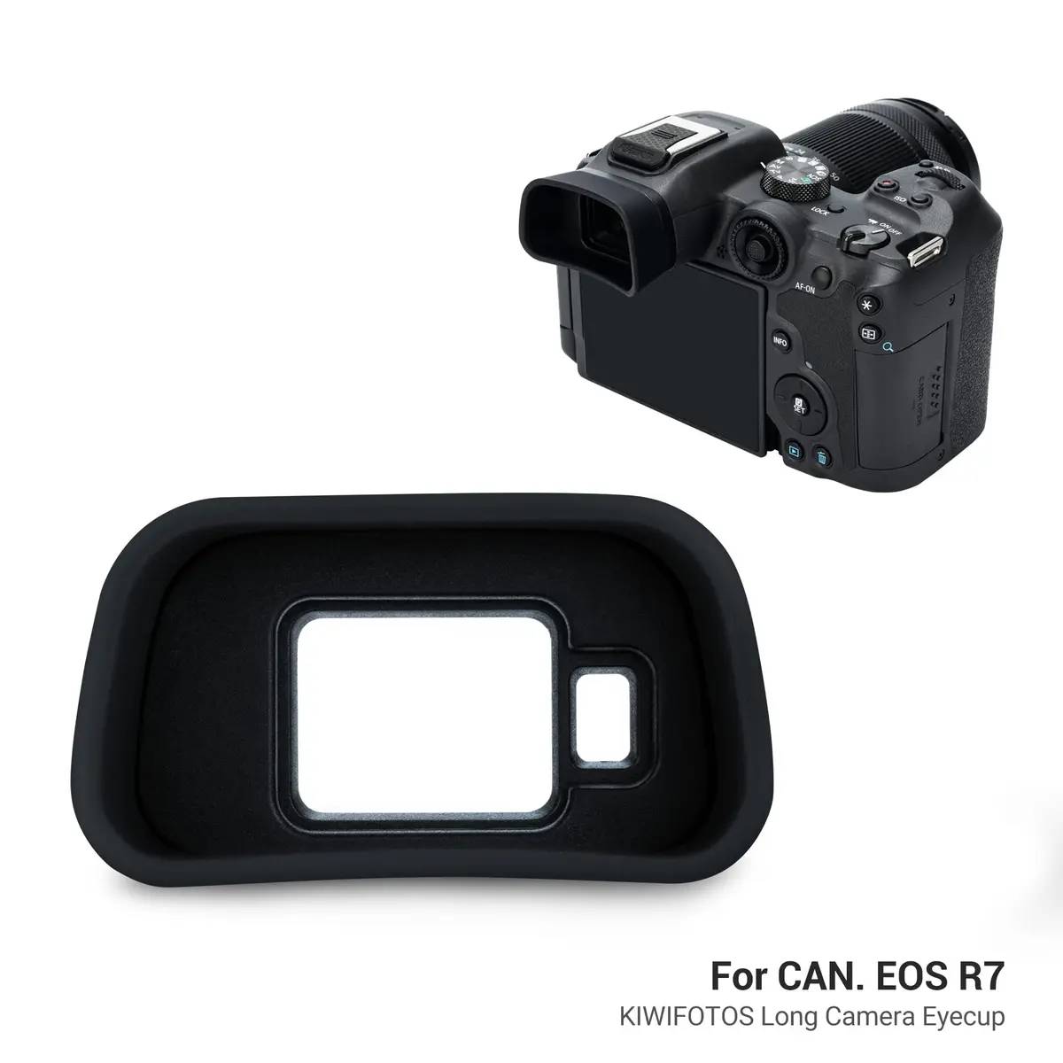JJC Silicone Eyecup Viewfinder for Canon EOS R7 Camera with Extended Design | Dust & Light Blocker - view 2
