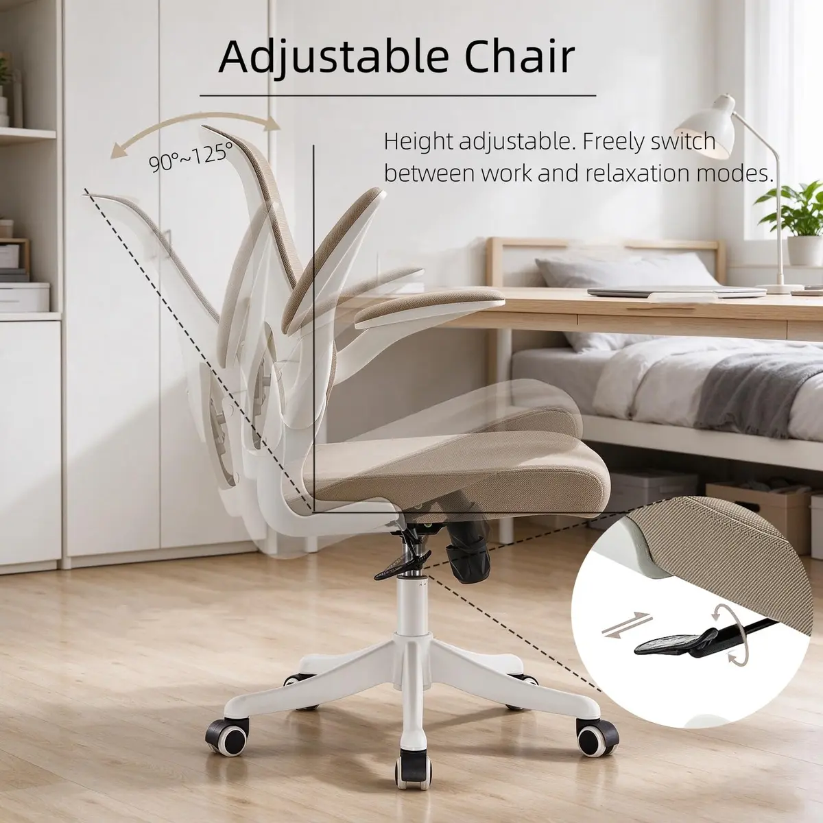 SICHY AGE High Back Mesh Office Chair with Adjustable Lumbar Support & Flip-Up Armrests, 23 in x 29 in x 45 in | Ergonomic Comfort - view 5