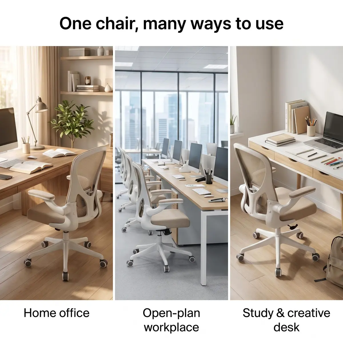 SICHY AGE High Back Mesh Office Chair with Adjustable Lumbar Support & Flip-Up Armrests, 23 in x 29 in x 45 in | Ergonomic Comfort - view 7
