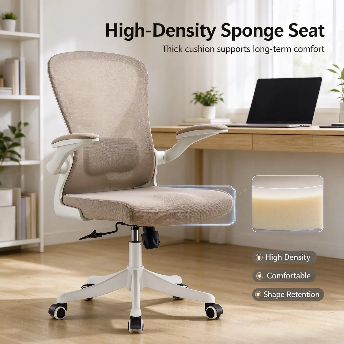 SICHY AGE High Back Mesh Office Chair with Adjustable Lumbar Support & Flip-Up Armrests, 23 in x 29 in x 45 in | Ergonomic Comfort - view 4