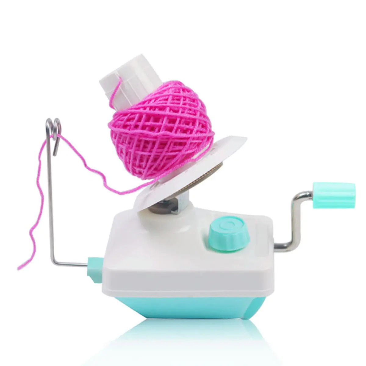 Fokanlo Yarn Ball Winder Machine Green Blue | Hand Operated for Knitting & Crocheting Supplies - main product image