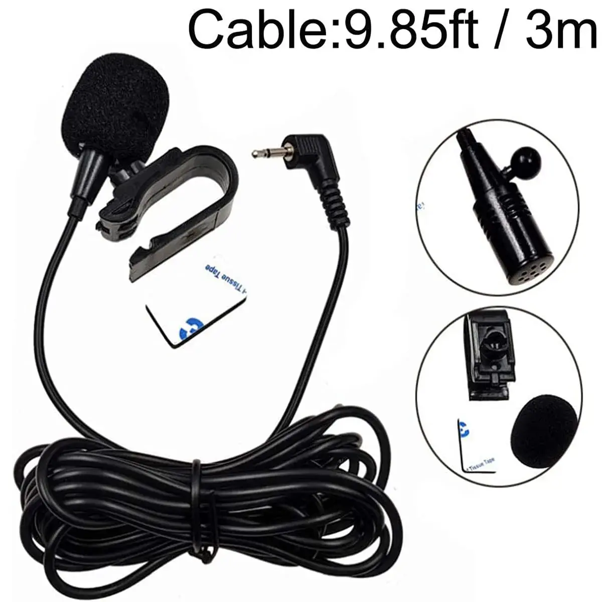MICMXMO 3.5mm Car Microphone with 3m Cable | Omni-Directional for Clear Hands-Free Calls - view 3