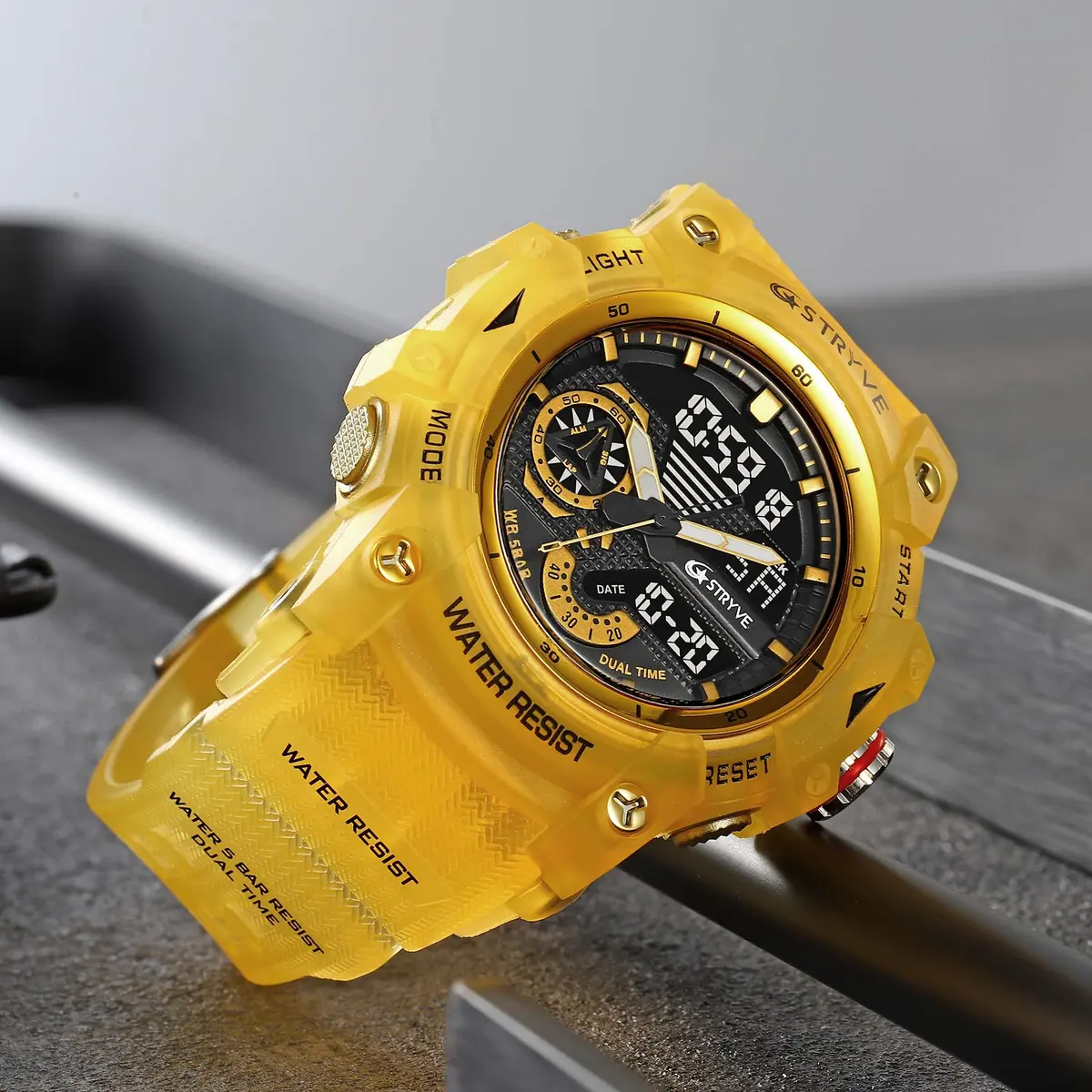 Gosasa Men's Multi-Function Military Sports Watch 50mm (1.96") | Dual Time Analog-Digital LED - view 2