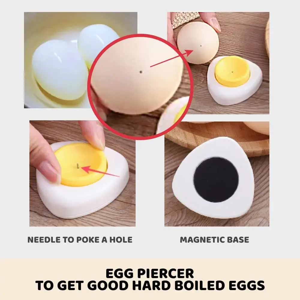 Jawbush 3-in-1 Egg Slicer with Egg Piercer Set | Stainless Steel Blades & 9-Slice Disc - view 6
