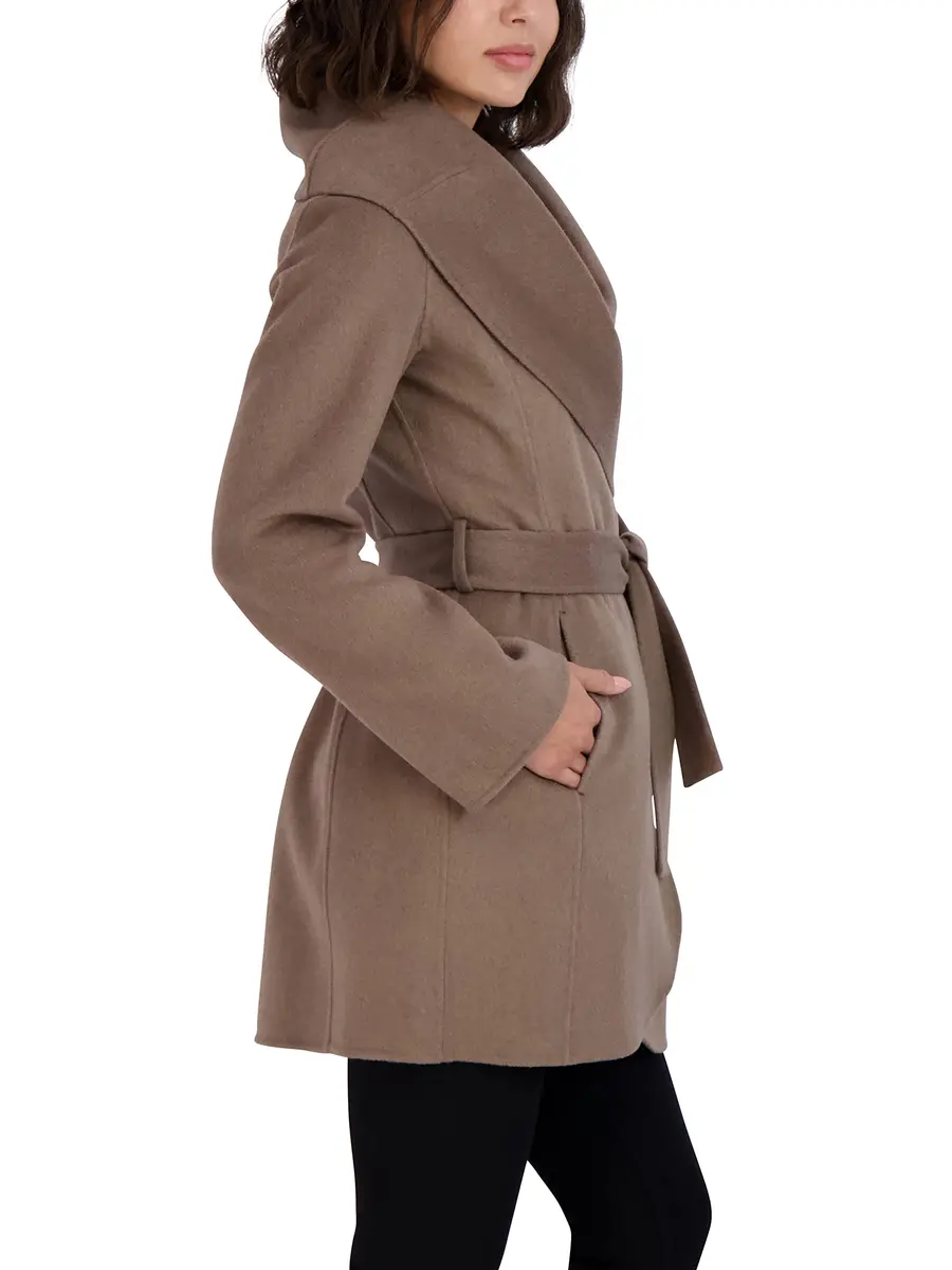 TAHARI Women's Marilyn Wool Blend Peacoat Large | Feminine, Lightweight & Versatile - view 2