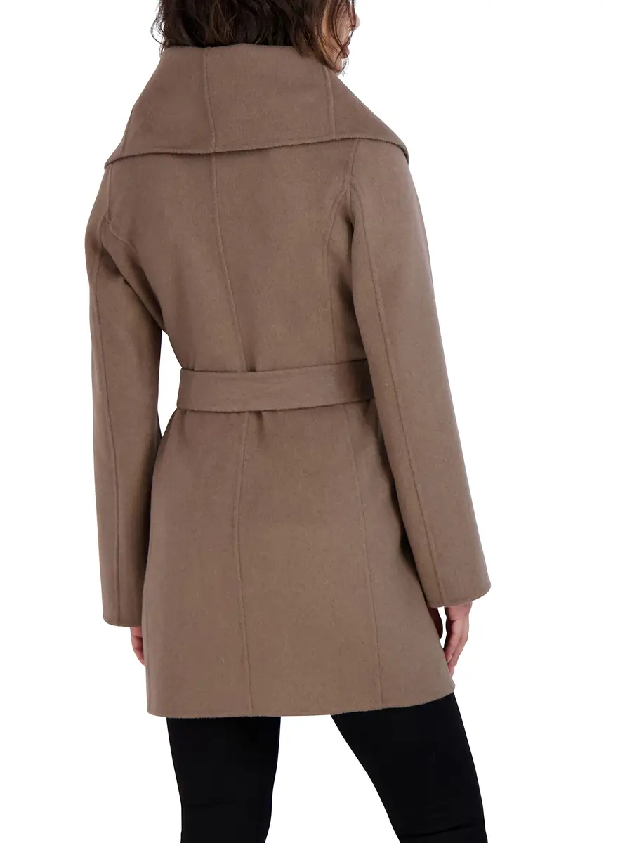 TAHARI Women's Marilyn Wool Blend Peacoat Large | Feminine, Lightweight & Versatile - view 3