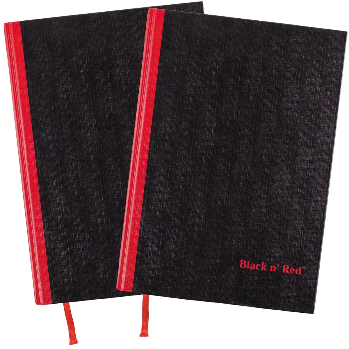 Black n' Red Notebooks Business Journals 2 Pack 8-1/4" x 5-7/8" | Premium Ruled Hardcover (70-120 chars) - main product image