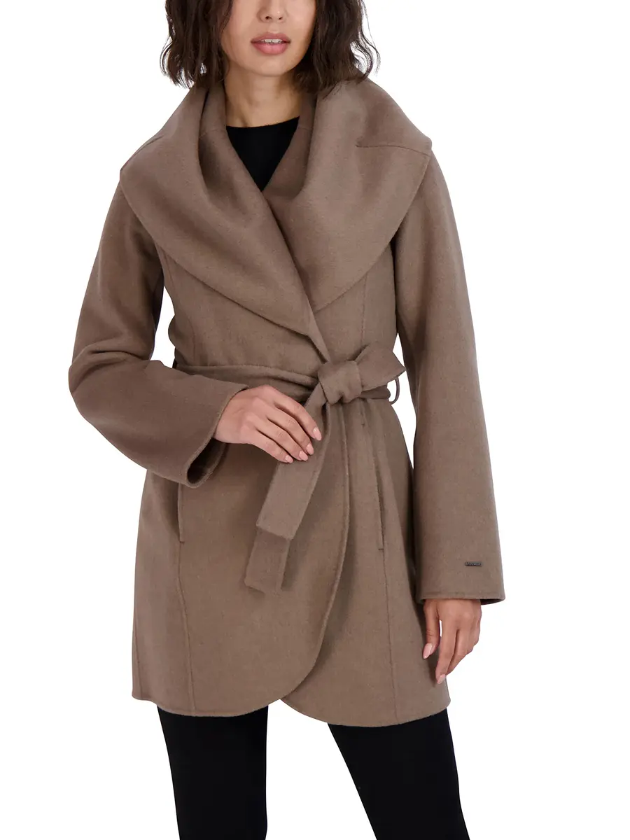 TAHARI Women's Marilyn Wool Blend Peacoat Medium | Feminine, Lightweight & Versatile - main product image