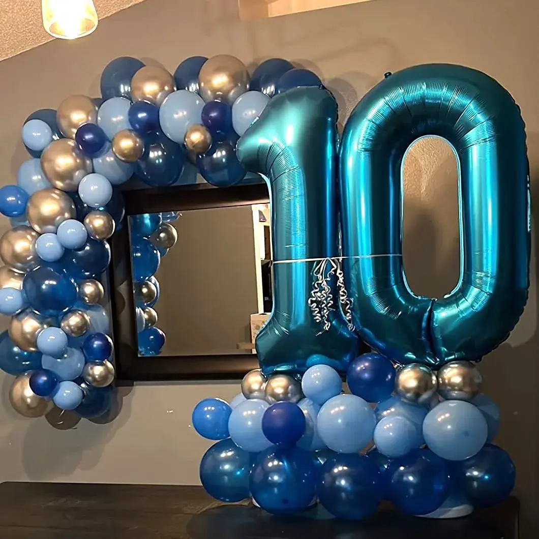 Lingqiang Blue Number 2 Foil Balloon 40 Inch | Reusable Mylar Party Decoration - view 5