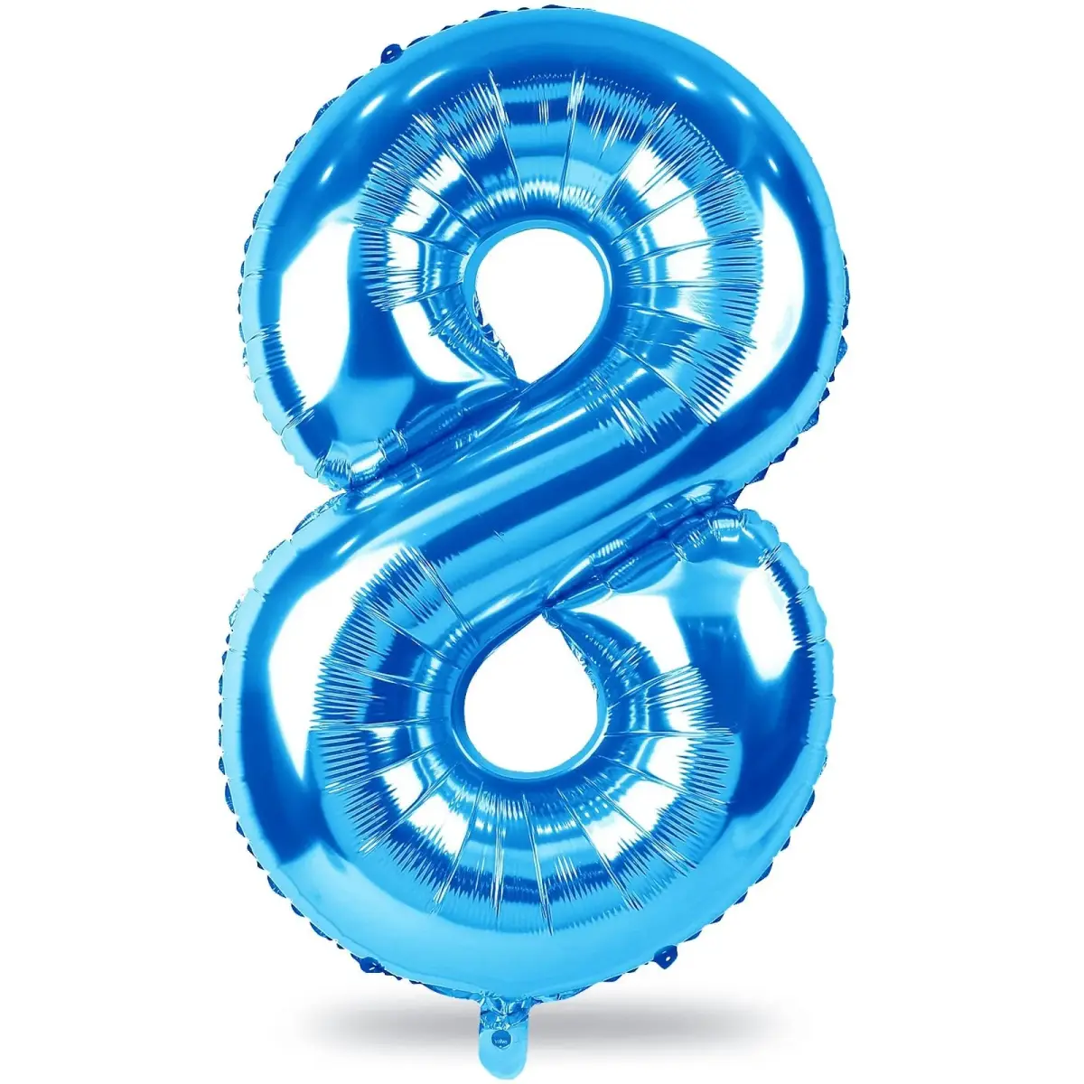 Lingqiang Blue Number 8 Foil Balloon 40 inch | Giant Self-Inflating Helium Balloon for Parties - main product image