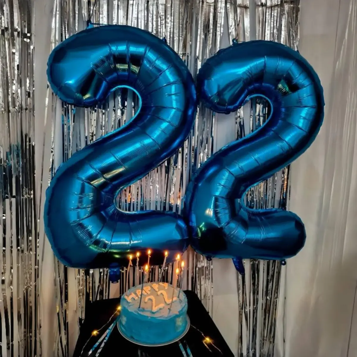Lingqiang Blue Number 8 Foil Balloon 40 inch | Giant Self-Inflating Helium Balloon for Parties - view 6