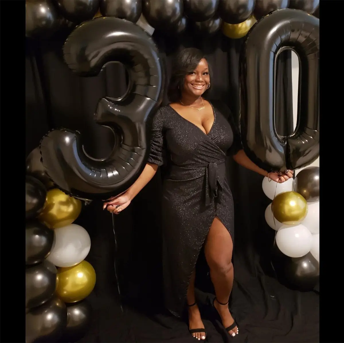 Lingqiang Black Number 3 Balloon 40 inch | Reusable Foil Party Decoration - view 5