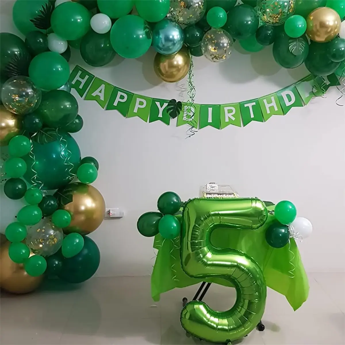 Lingqiang 40 Inch Giant Green Number 2 Foil Balloon | Reusable Helium Mylar Digit for Parties - view 6