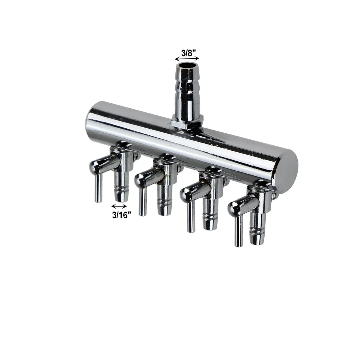 AQUANEAT Aquarium Control Valve, Fish Tank Air Valve, 4-Way Splitter | Adjustable Air Flow for Aquarium Pumps - view 3