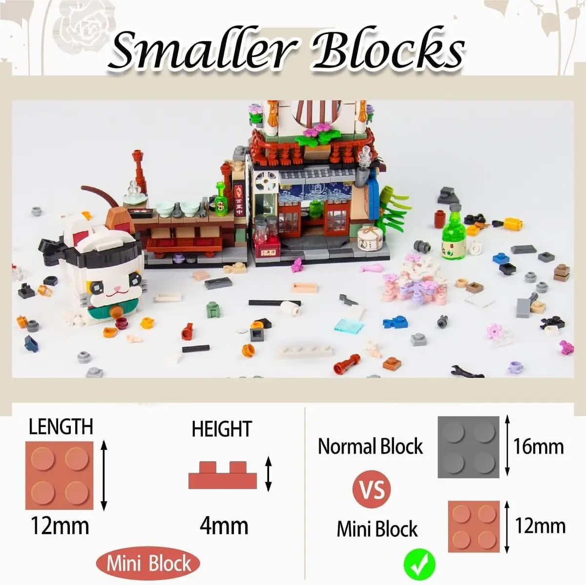 OundarM Japan Street View Izakaya Shop Building Set 789 Pieces | Foldable Architecture Model - view 4
