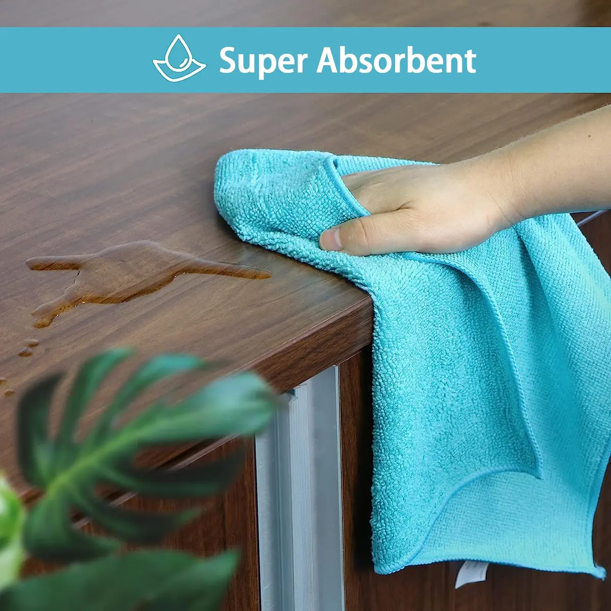 HOMEXCEL 8PK Microfiber Cleaning Cloths 11.5x11.5in | Scratch-Free & Ultra-Absorbent - view 4