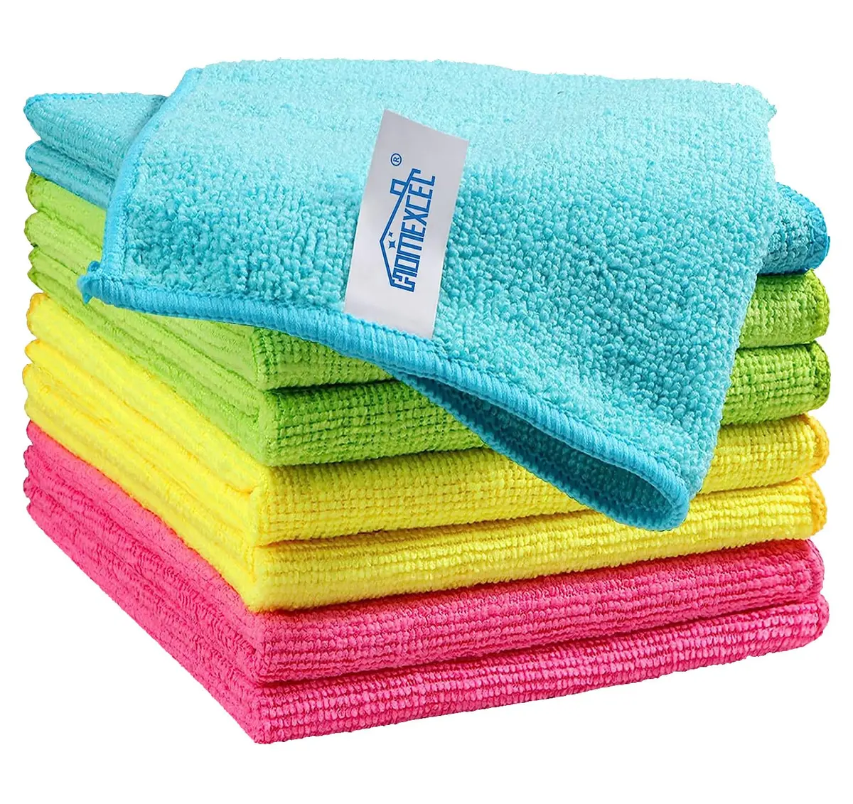HOMEXCEL 8PK Microfiber Cleaning Cloths 11.5x11.5in | Scratch-Free & Ultra-Absorbent - main product image