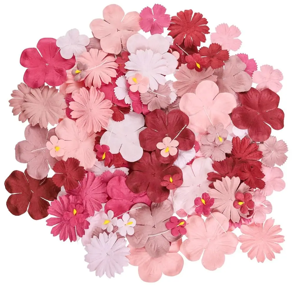 RATREE 888 Mulberry Paper Flowers 100 PCS | Handmade Wedding Embellishments - main product image